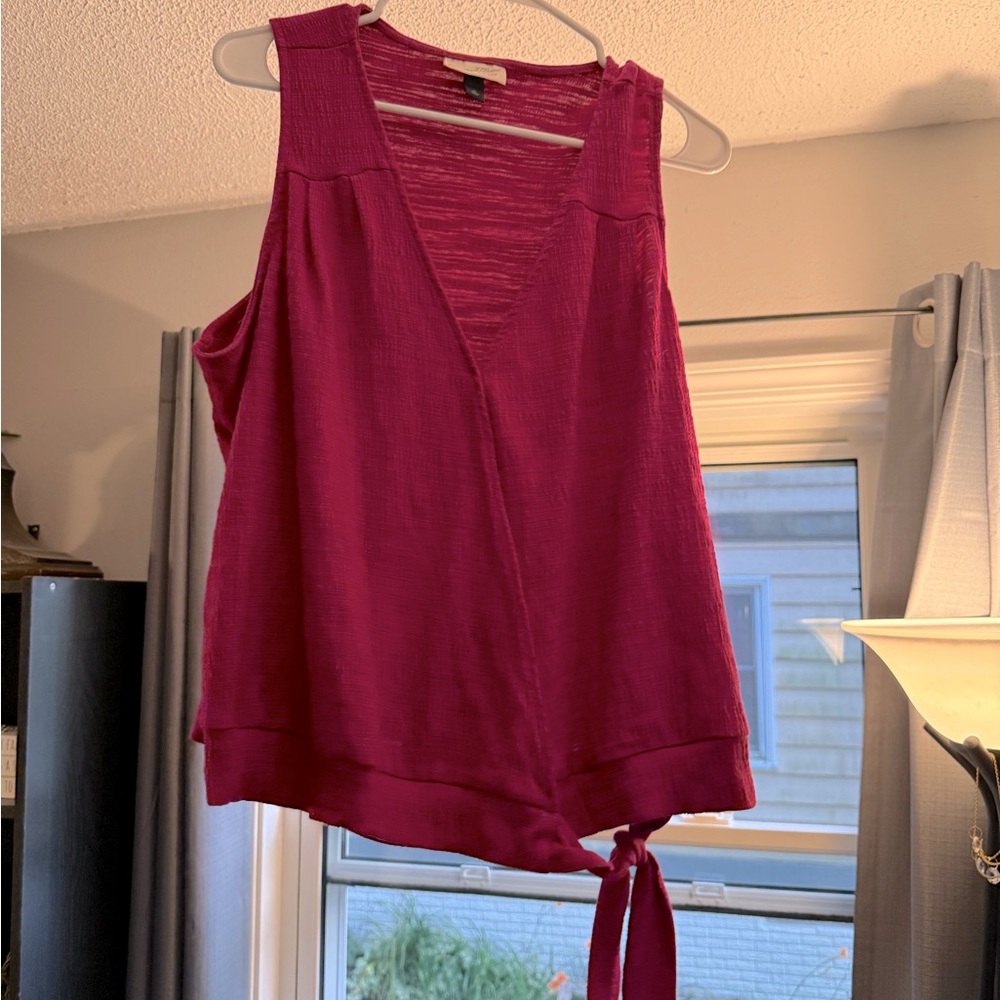 Universal Thread Fuchsia Sleeveless Wrap Top